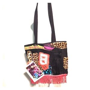 Lexa Vonn signature patchwork tassel tote bag